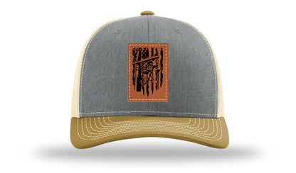 Lineman Work Leather Patch Richardson 112 Hat-Heather Grey / Birch / Amber Gold