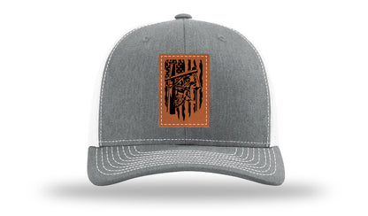 Lineman Work Leather Patch Richardson 112 Hat-Heather Grey / White
