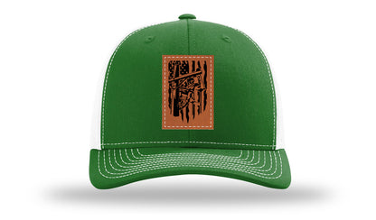 Lineman Work Leather Patch Richardson 112 Hat-Kelly / White
