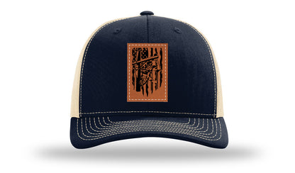Lineman Work Leather Patch Richardson 112 Hat-Navy /  Khaki