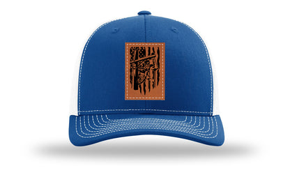 Lineman Work Leather Patch Richardson 112 Hat-Royal / White