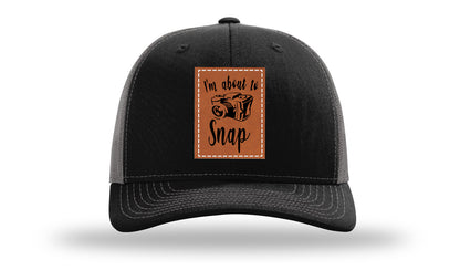 I'm About To Snap Leather Patch Richardson 112 Hat-Black / Charcoal