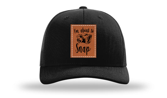 I'm About To Snap Leather Patch Richardson 112 Hat-Black