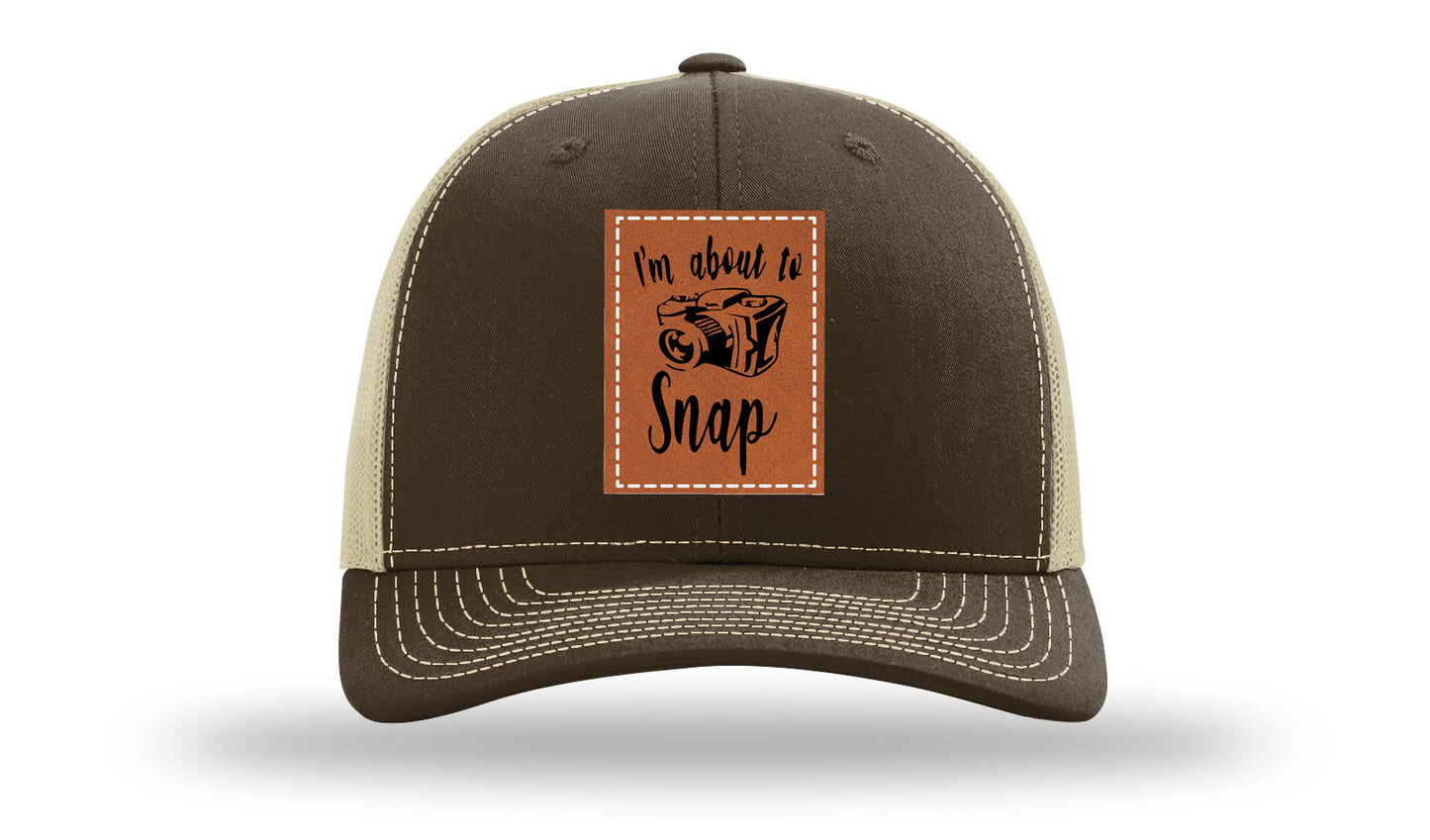 I'm About To Snap Leather Patch Richardson 112 Hat-Brown / Khaki