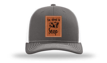 I'm About To Snap Leather Patch Richardson 112 Hat-Charcoal / White