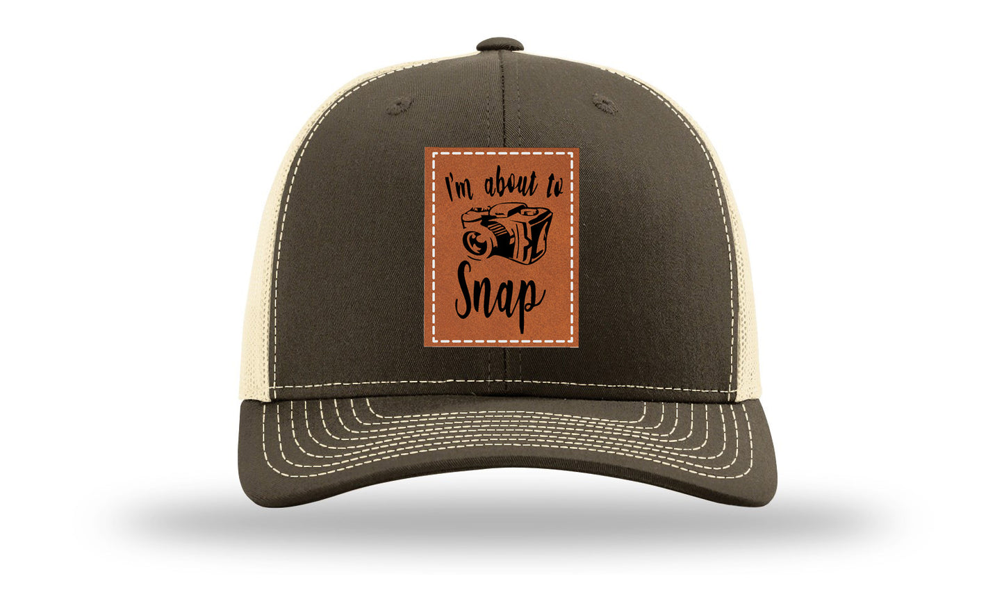 I'm About To Snap Leather Patch Richardson 112 Hat-Chocolate Chip/  Birch
