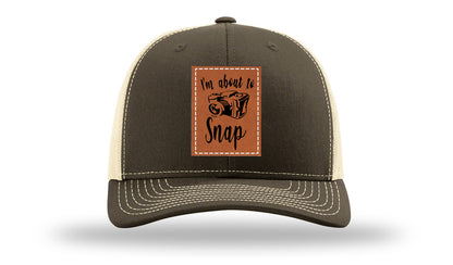 I'm About To Snap Leather Patch Richardson 112 Hat-Chocolate Chip/  Birch