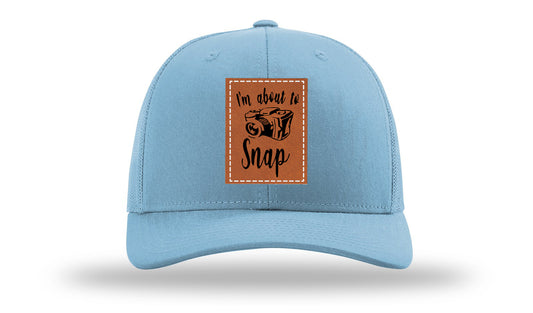 I'm About To Snap Leather Patch Richardson 112 Hat-Columbia Blue