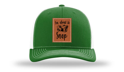 I'm About To Snap Leather Patch Richardson 112 Hat-Kelly / White