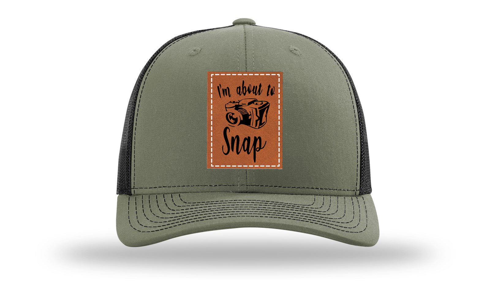 I'm About To Snap Leather Patch Richardson 112 Hat-Loden / Black