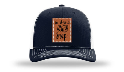 I'm About To Snap Leather Patch Richardson 112 Hat-Navy / White