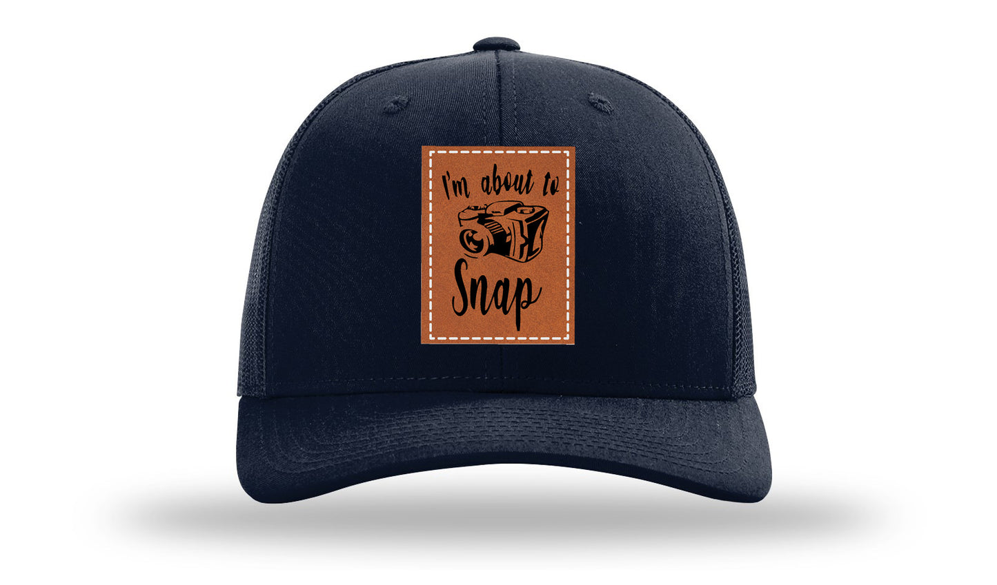 I'm About To Snap Leather Patch Richardson 112 Hat-Navy