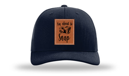 I'm About To Snap Leather Patch Richardson 112 Hat-Navy
