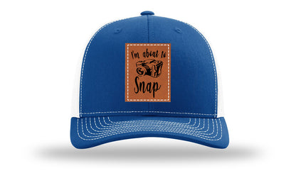 I'm About To Snap Leather Patch Richardson 112 Hat-Royal / White