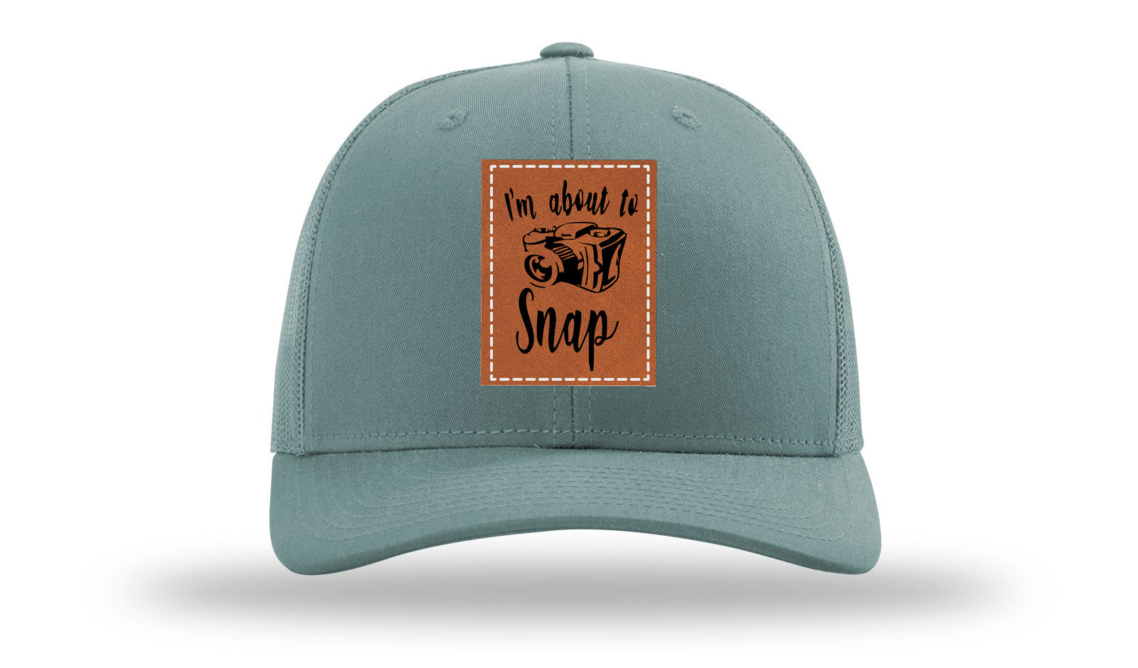 I'm About To Snap Leather Patch Richardson 112 Hat-Smoke Blue