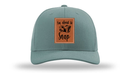 I'm About To Snap Leather Patch Richardson 112 Hat-Smoke Blue