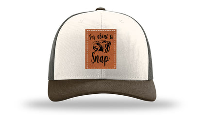 I'm About To Snap Leather Patch Richardson 112 Hat-Cream / Gray Brown / Brown
