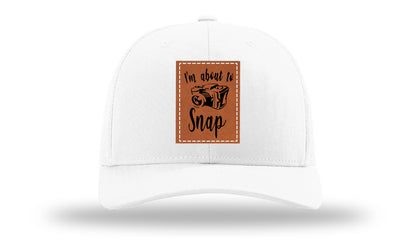 I'm About To Snap Leather Patch Richardson 112 Hat-White