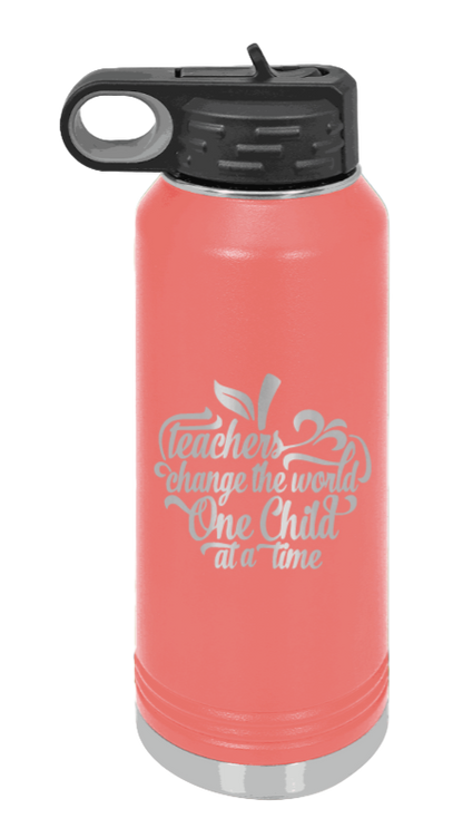 Favorite Teacher - 32oz Water Bottle Laser Engraved- Coral