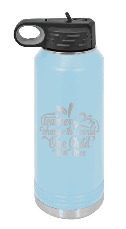 Favorite Teacher - 32oz Water Bottle Laser Engraved- Light Blue
