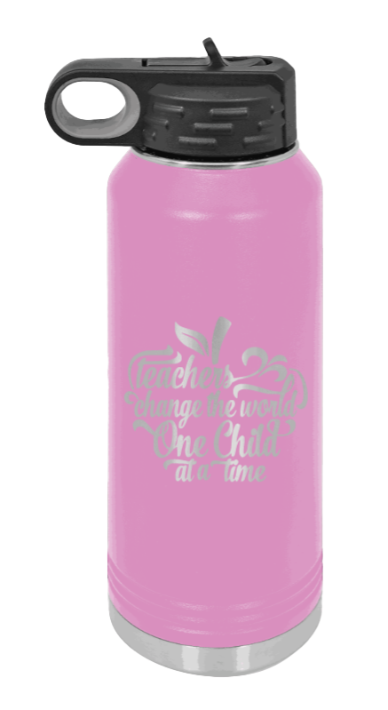 Favorite Teacher - 32oz Water Bottle Laser Engraved- Light Purple