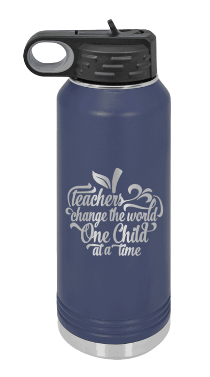 Favorite Teacher - 32oz Water Bottle Laser Engraved- Navy