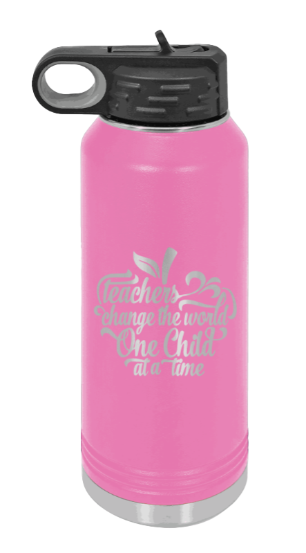 Favorite Teacher - 32oz Water Bottle Laser Engraved- Pink