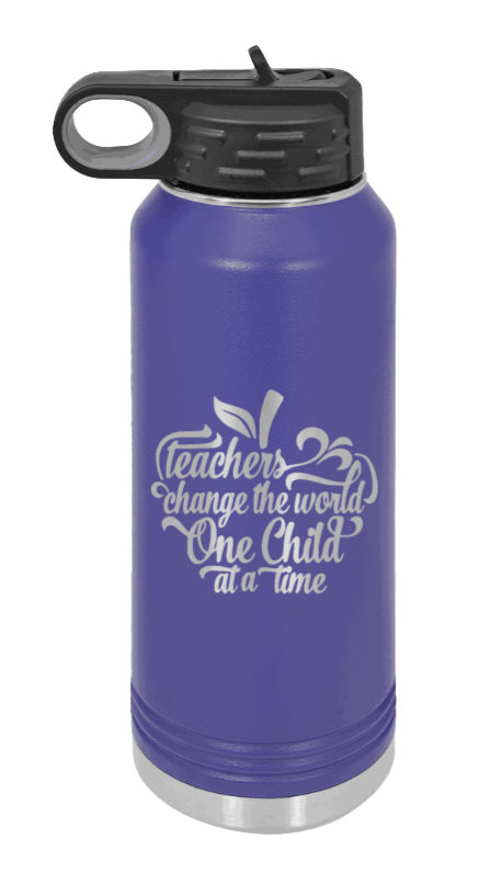 Favorite Teacher - 32oz Water Bottle Laser Engraved- Purple