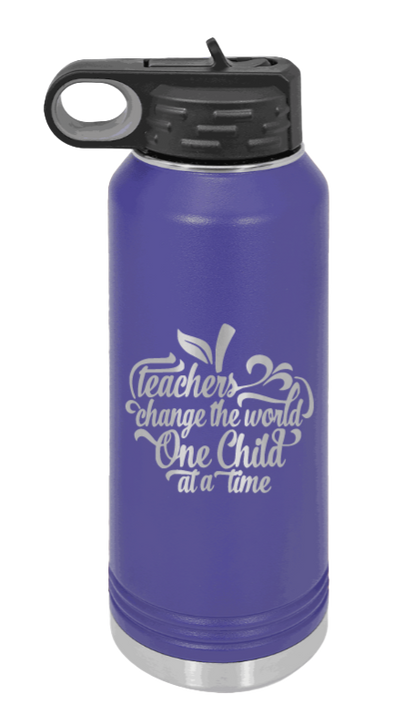 Favorite Teacher - 32oz Water Bottle Laser Engraved- Purple