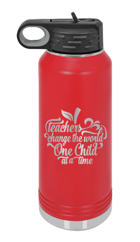 Favorite Teacher - 32oz Water Bottle Laser Engraved- Red