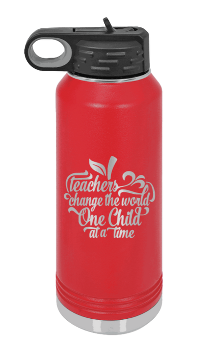Favorite Teacher - 32oz Water Bottle Laser Engraved- Red