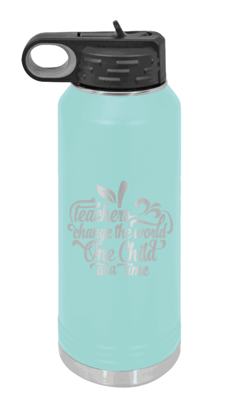 Favorite Teacher - 32oz Water Bottle Laser Engraved- Teal
