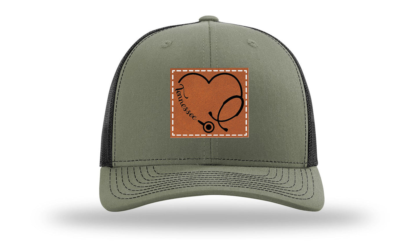Tennessee Nurse Stethoscope Leather Patch Richardson 112 Hat
