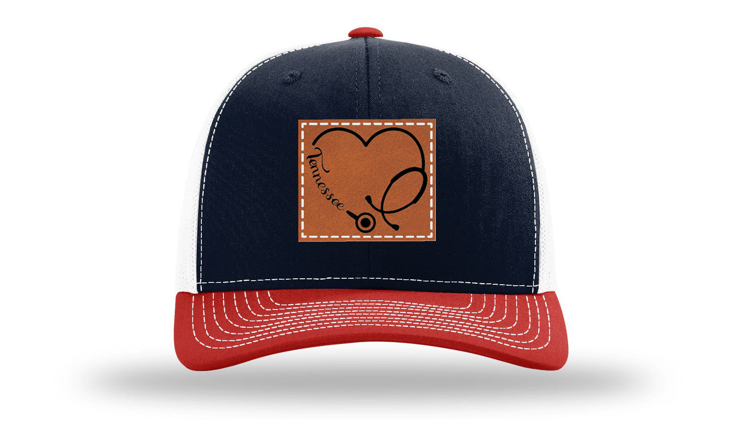 Tennessee Nurse Stethoscope Leather Patch Richardson 112 Hat