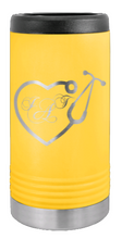 Load image into Gallery viewer, Heart Stethescope With Monogram Laser Engraved Slim Can Insulated Koosie
