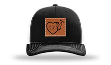 Load image into Gallery viewer, Heart Stethoscope with Monogram Leather Patch Richardson 112 Hat
