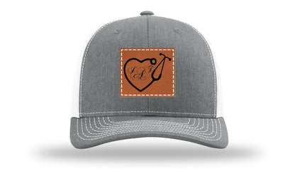 Heart Stethoscope with Monogram Leather Patch Richardson 112 Hat