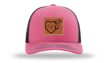 Load image into Gallery viewer, Heart Stethoscope with Monogram Leather Patch Richardson 112 Hat
