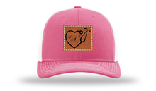 Load image into Gallery viewer, Heart Stethoscope with Monogram Leather Patch Richardson 112 Hat
