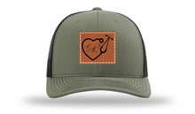 Load image into Gallery viewer, Heart Stethoscope with Monogram Leather Patch Richardson 112 Hat
