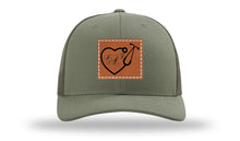 Load image into Gallery viewer, Heart Stethoscope with Monogram Leather Patch Richardson 112 Hat

