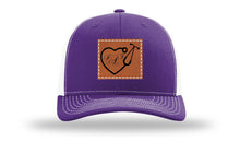 Load image into Gallery viewer, Heart Stethoscope with Monogram Leather Patch Richardson 112 Hat
