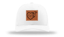 Load image into Gallery viewer, Heart Stethoscope with Monogram Leather Patch Richardson 112 Hat
