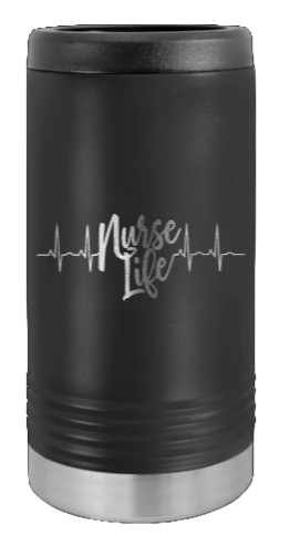 Nurse Life Laser Engraved Slim Can Insulated Koosie