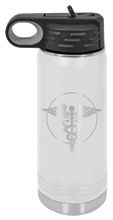 Load image into Gallery viewer, Caduceus Laser Engraved Water Bottle (Etched)
