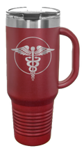 Load image into Gallery viewer, Caduceus 40oz Handle Mug Laser Engraved
