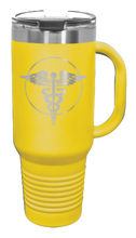 Load image into Gallery viewer, Caduceus 40oz Handle Mug Laser Engraved
