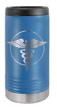 Load image into Gallery viewer, Caduceus Laser Engraved Slim Can Insulated Koosie
