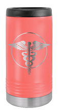 Load image into Gallery viewer, Caduceus Laser Engraved Slim Can Insulated Koosie
