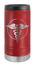 Load image into Gallery viewer, Caduceus Laser Engraved Slim Can Insulated Koosie
